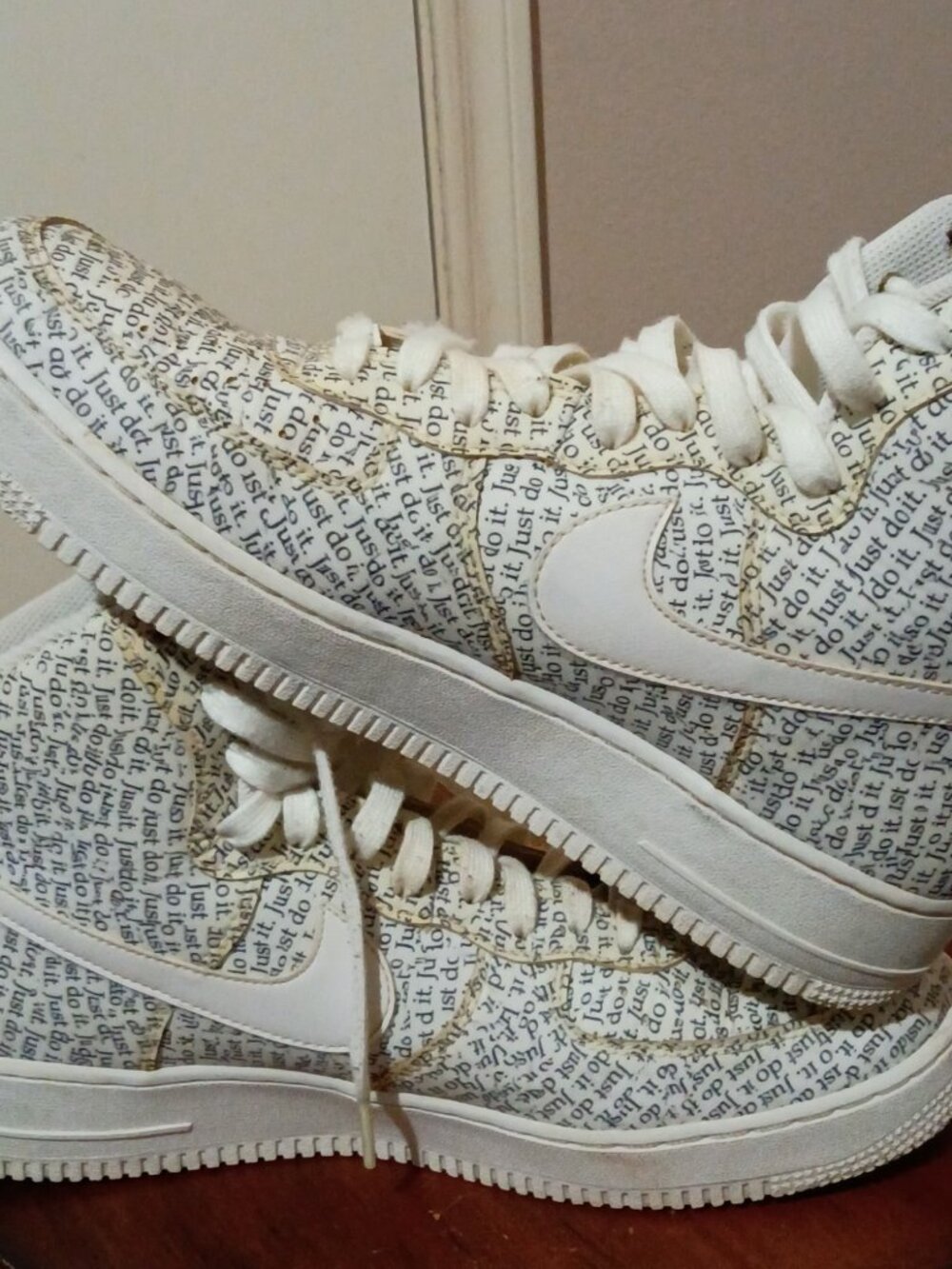 Size 11 Nike Air Force 1 07 LV8 High Just Do It White Mens Shoes AQ9648-100 - Picture 13 of 14